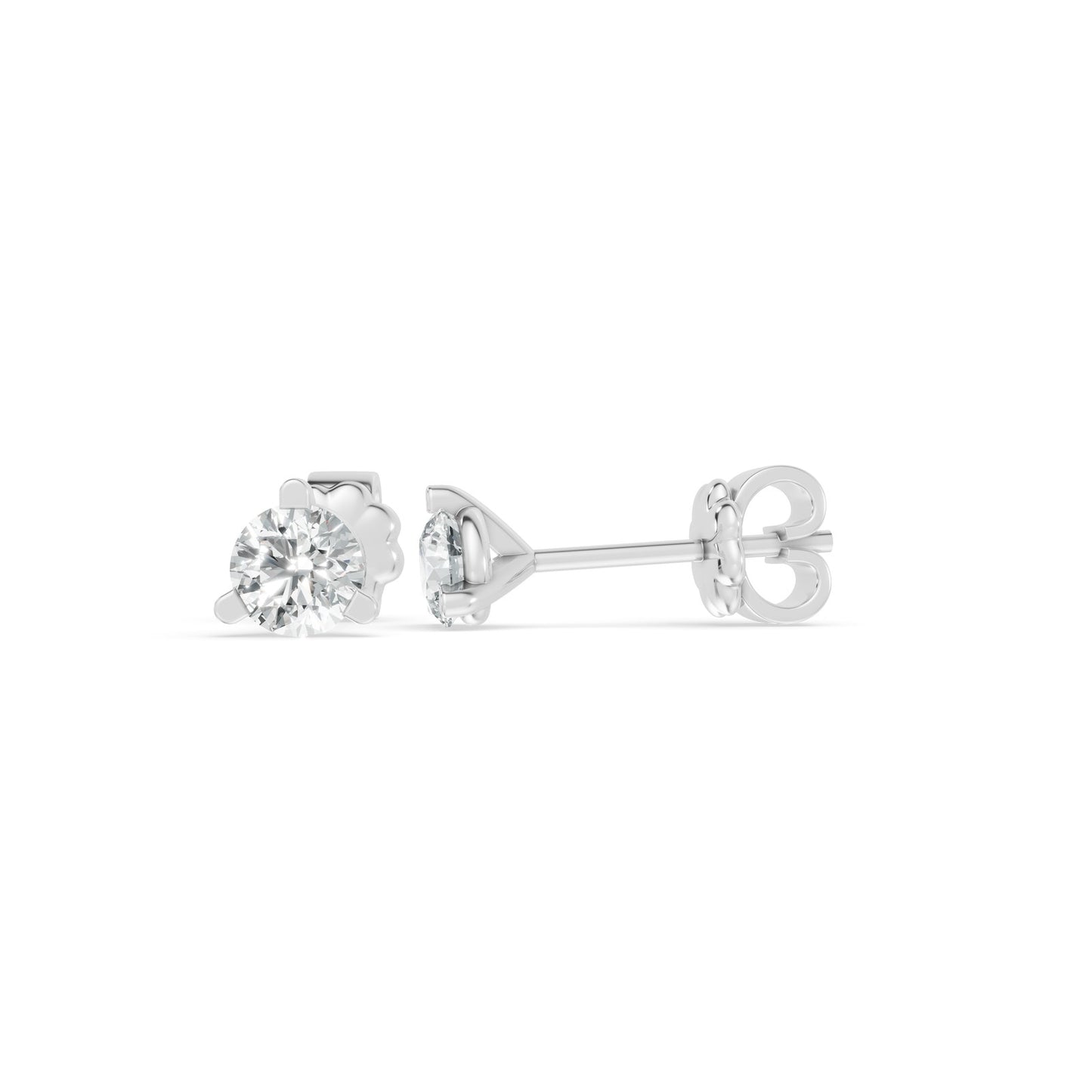 0.50 TCW 14K White Gold Diamond Studs Earrings