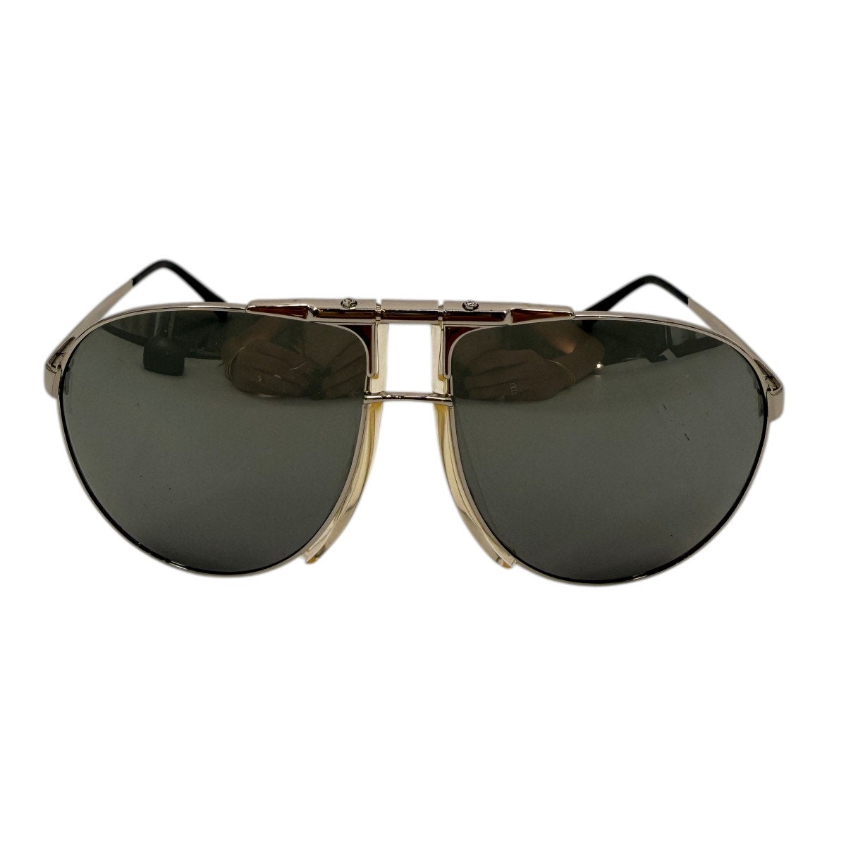 Dolce & Gabbana Vintage Y2K DG2029 Aviator Sunglasses Silver Black 63-14-130