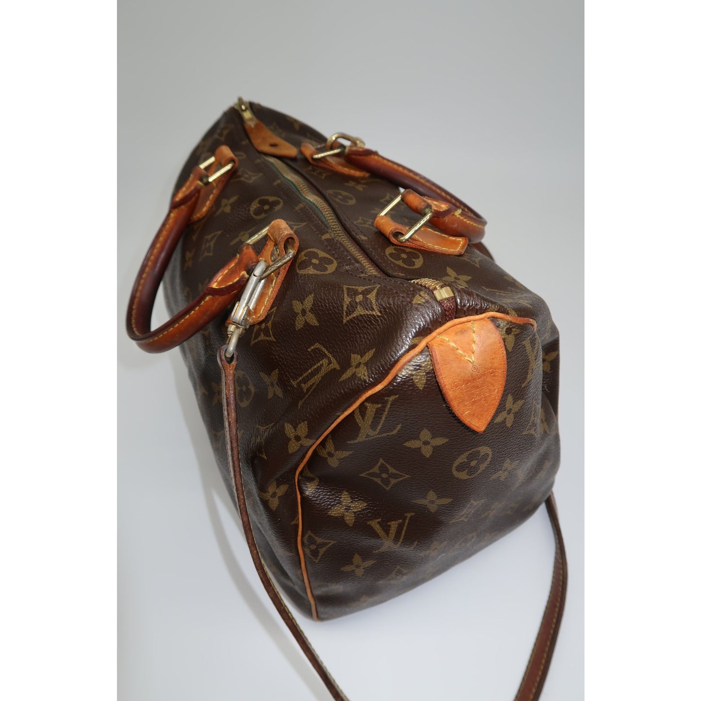Vintage Louis Vuitton Leather Monogram Speedy Boston Hand Bag