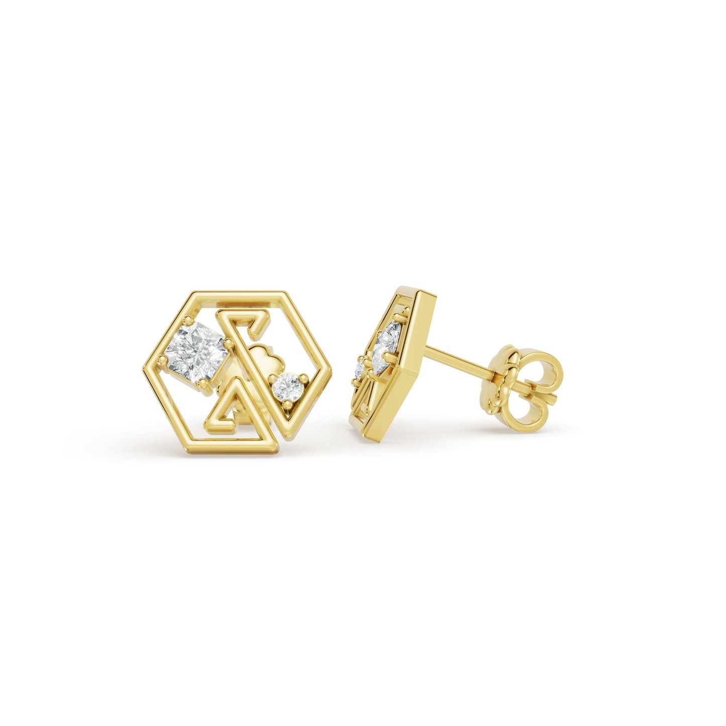 0.50 CTW 14K Yellow Gold Diamond Stud Earrings