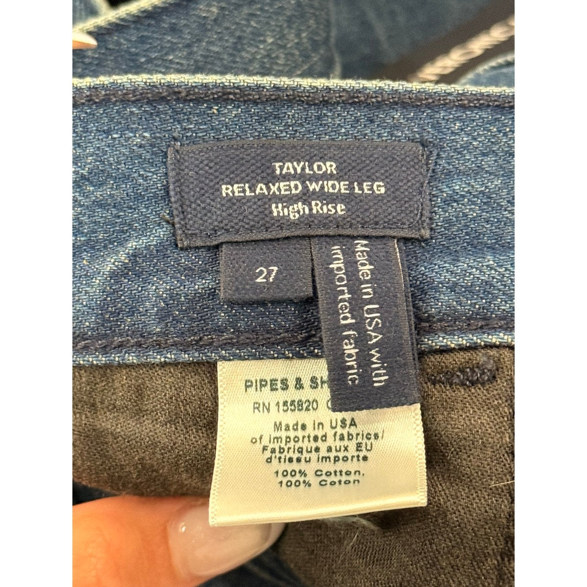 Veronica Beard Taylor Relaxed High Rise Wide Leg Jeans Northern Lights