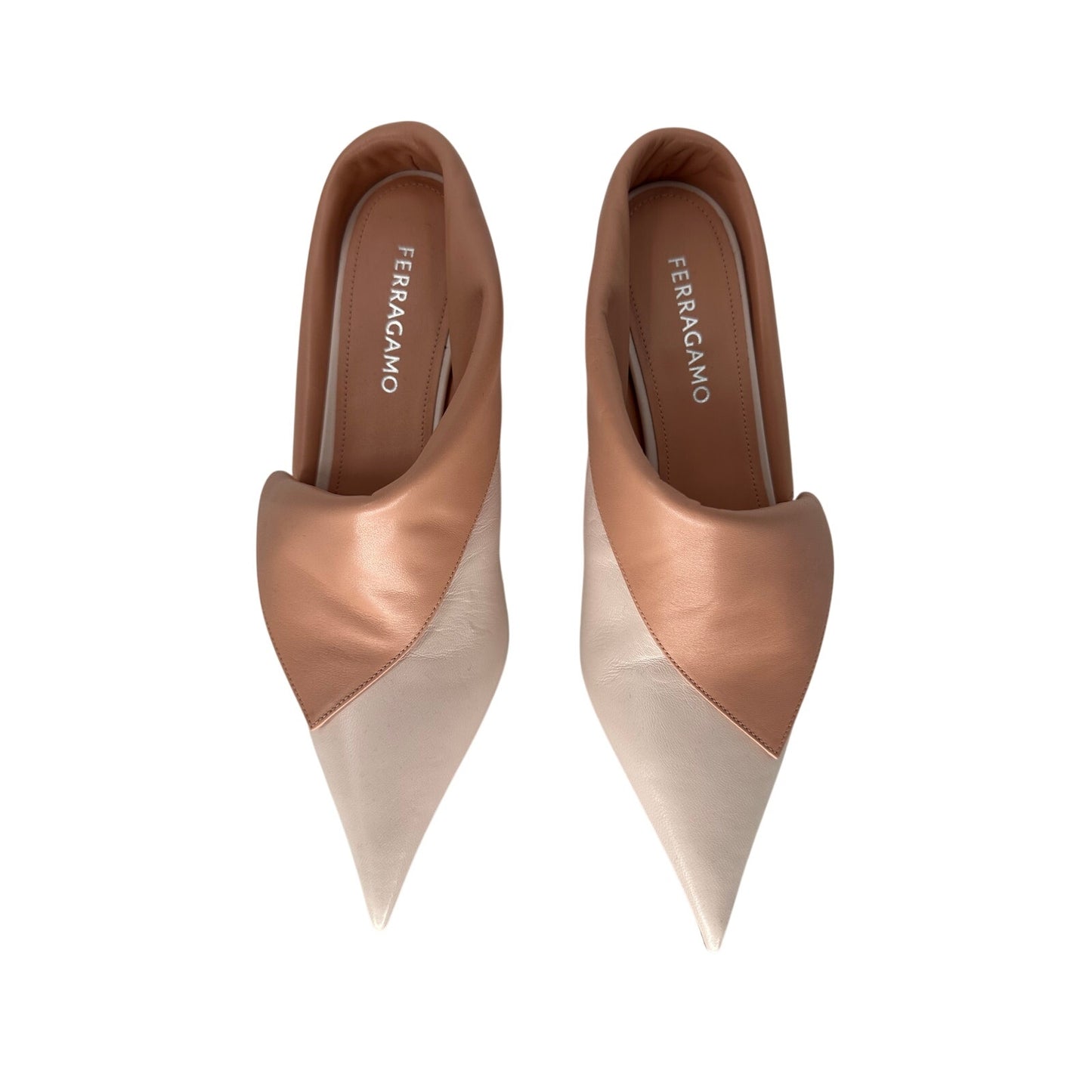 Ferragamo Leather Littyn 55 Pointed Toe Booties