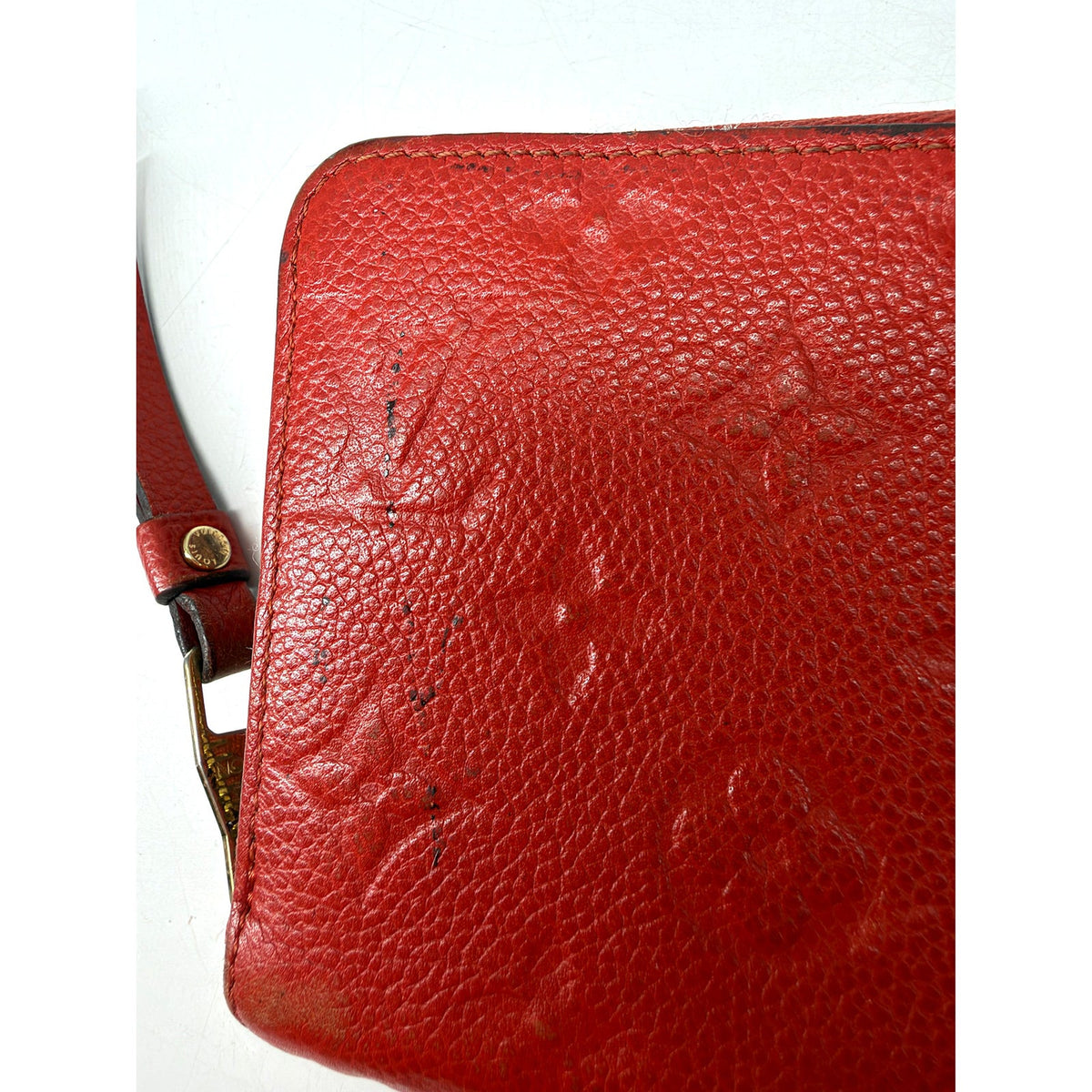 Louis Vuitton Zippy Wallet Monogram Empreinte Leather Red