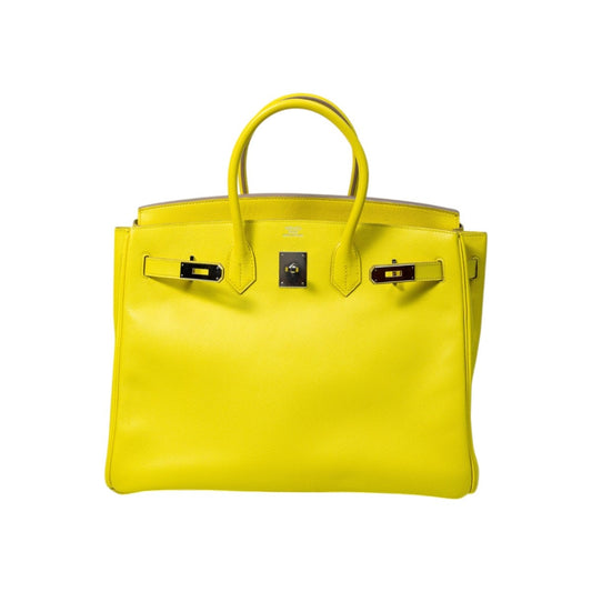 HERMES BIRKIN Epsom Leather PHW Lime Size 35