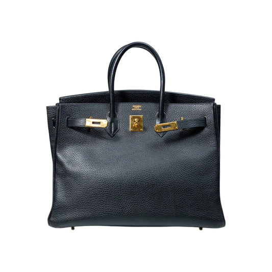 HERMES BIRKIN Ardeness Leather GHW Black Size 35