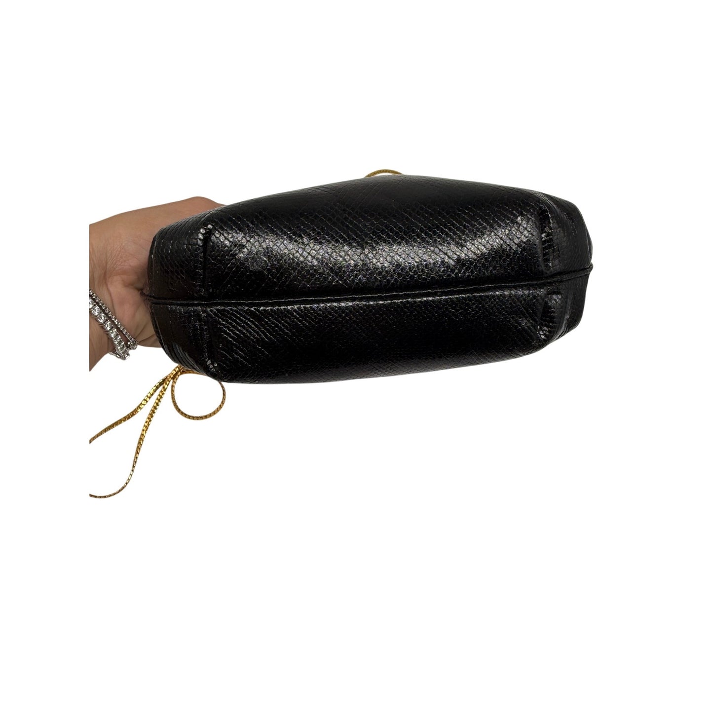 Finesse La Model Lizard Leather Convertible Clutch/Shoulder Bag