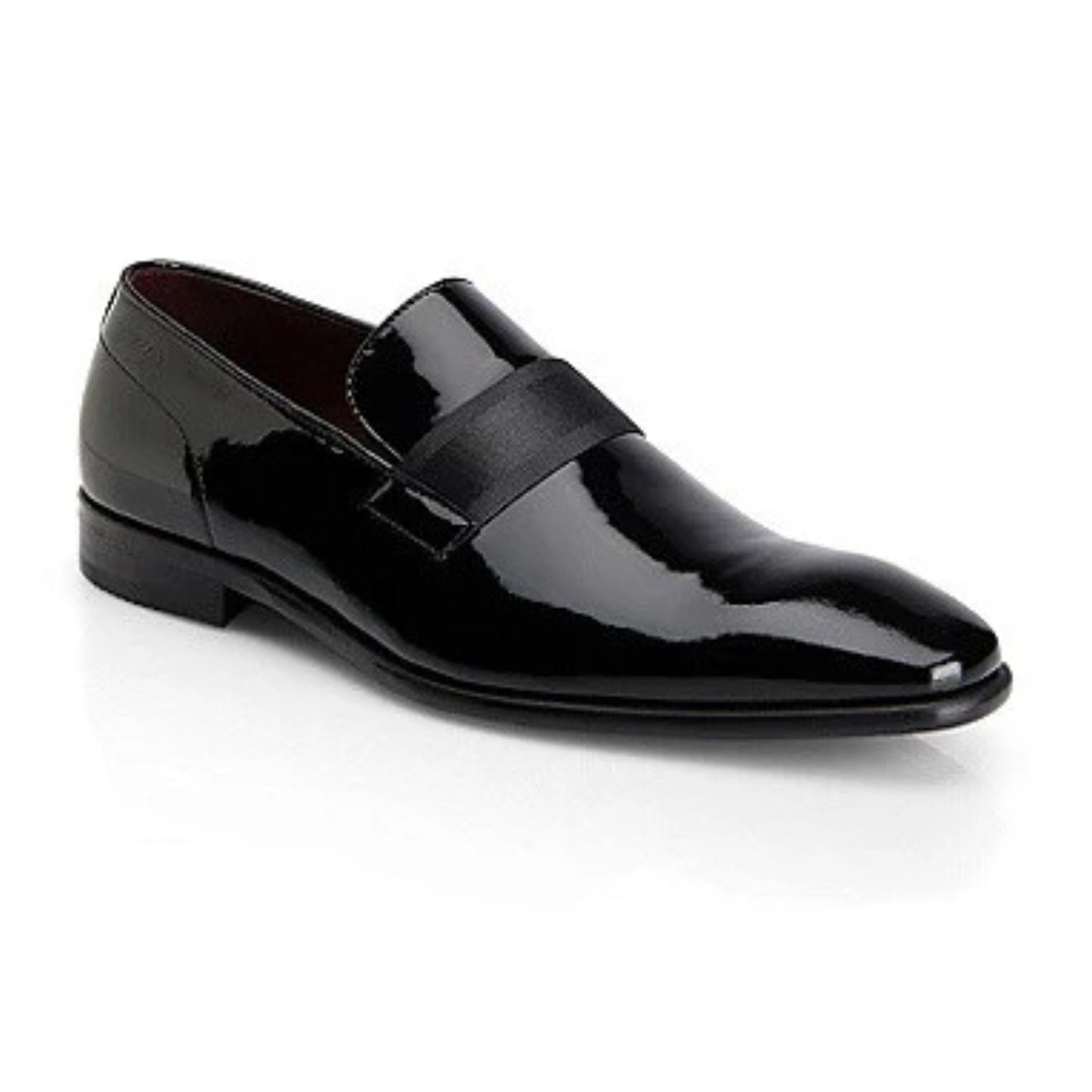 Hugo Boss Mellion Patent Leather Loafers Black Men's US 11.5