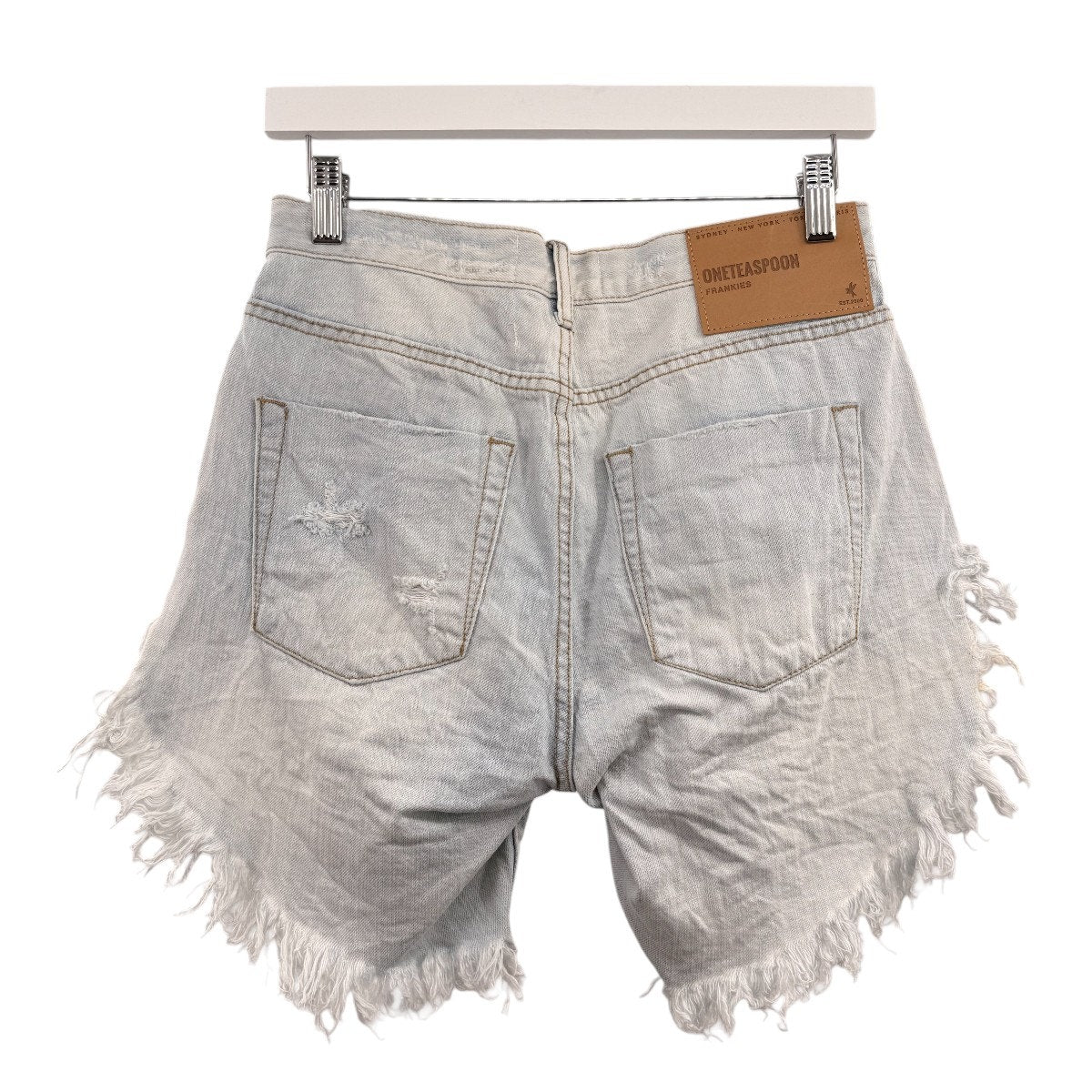 One Teaspoon Cotton Denim Frankie’s Long Length Shorts