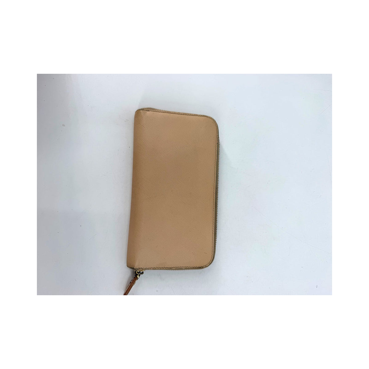 Salvatore Ferragamo Gancini Cream Textured Leather Long Wallet