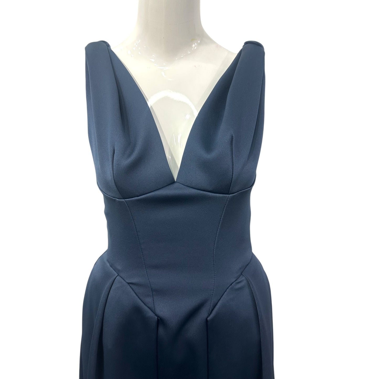 House of CB Paloma Plunge Neck Sleeveless Midi Dress Parisian Night