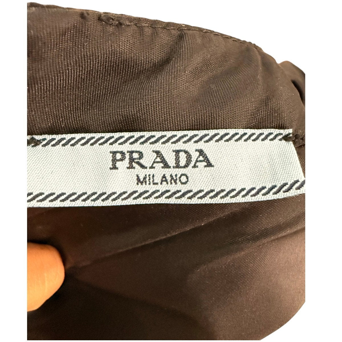 Prada Re-Nylon Logo Round Neck Fit And Flare Mini Dress