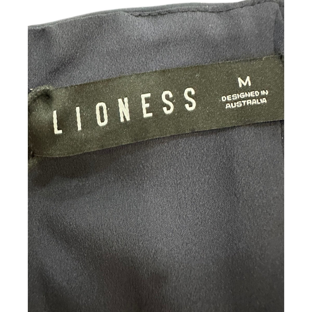Lioness Satin Dollhouse Mini Dress Navy Satin Bubble Hem