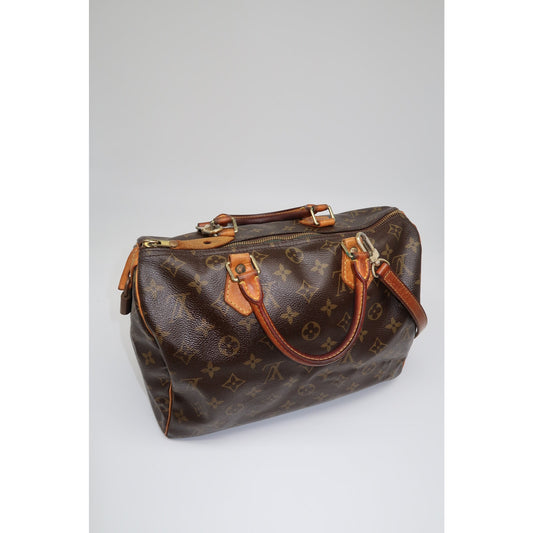 Vintage Louis Vuitton Leather Monogram Speedy Boston Hand Bag