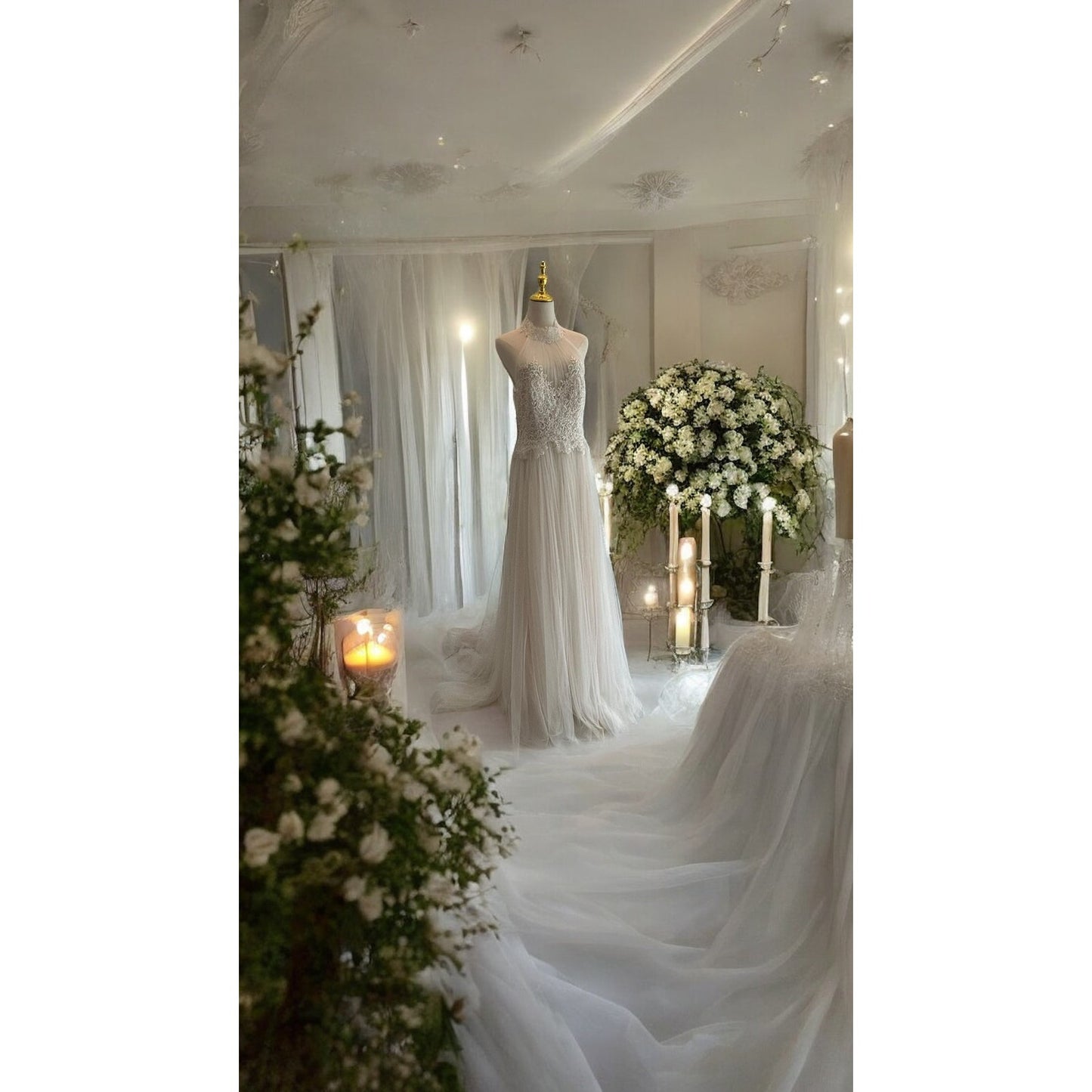 Donatela by Rosa Clará Sheer Lace Bodice Wedding Dress Gown