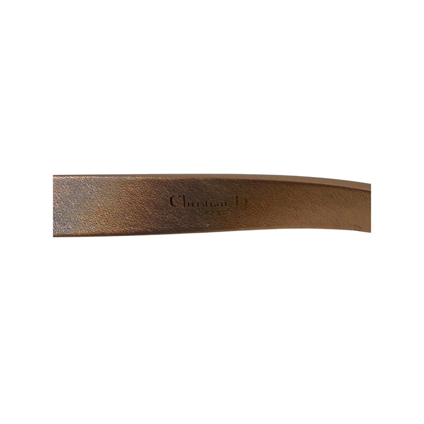 Christian Dior Leather CD Buckle Saddle Belt