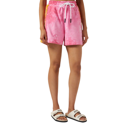 Palm Angels Cotton Tie-Dyed Logot Draw String Sweatshorts