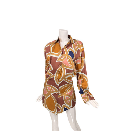 Alexis Abstract Print Alessandro Mini Shirt Dress