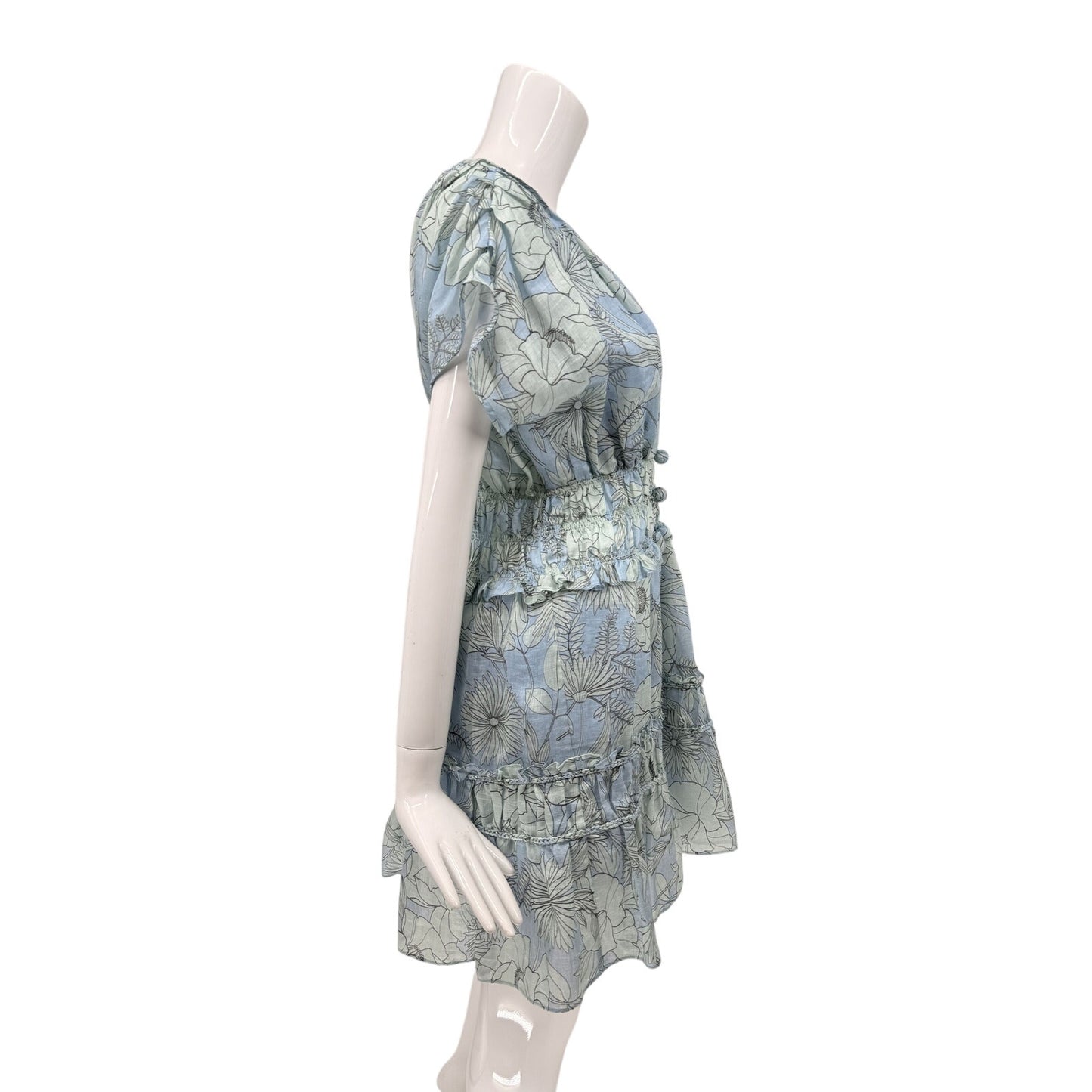 Alexis Floral Print Ruth V-Neck Midi Dress