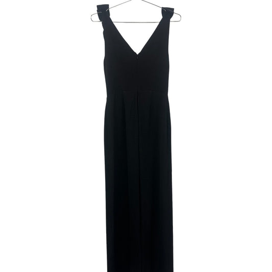 Zimmermann Black Crepe Espionage Bow Plunging V-Neck Creep Dress Women's