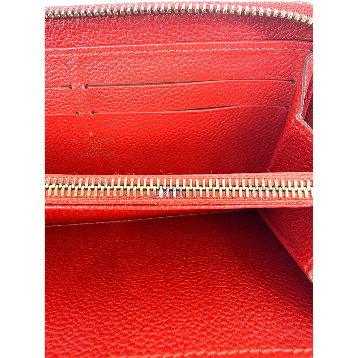 Louis Vuitton Zippy Wallet Monogram Empreinte Leather Red