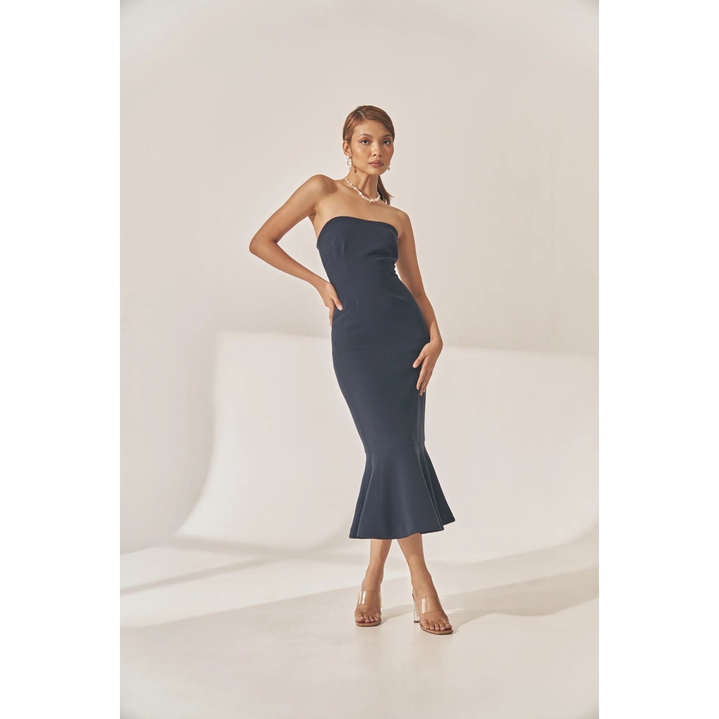 Cinq A Sept Luna Strapless Midi Mermaid Dress Women's