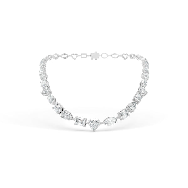 26.62 CTW 14K White Gold Diamond Tennis Necklace