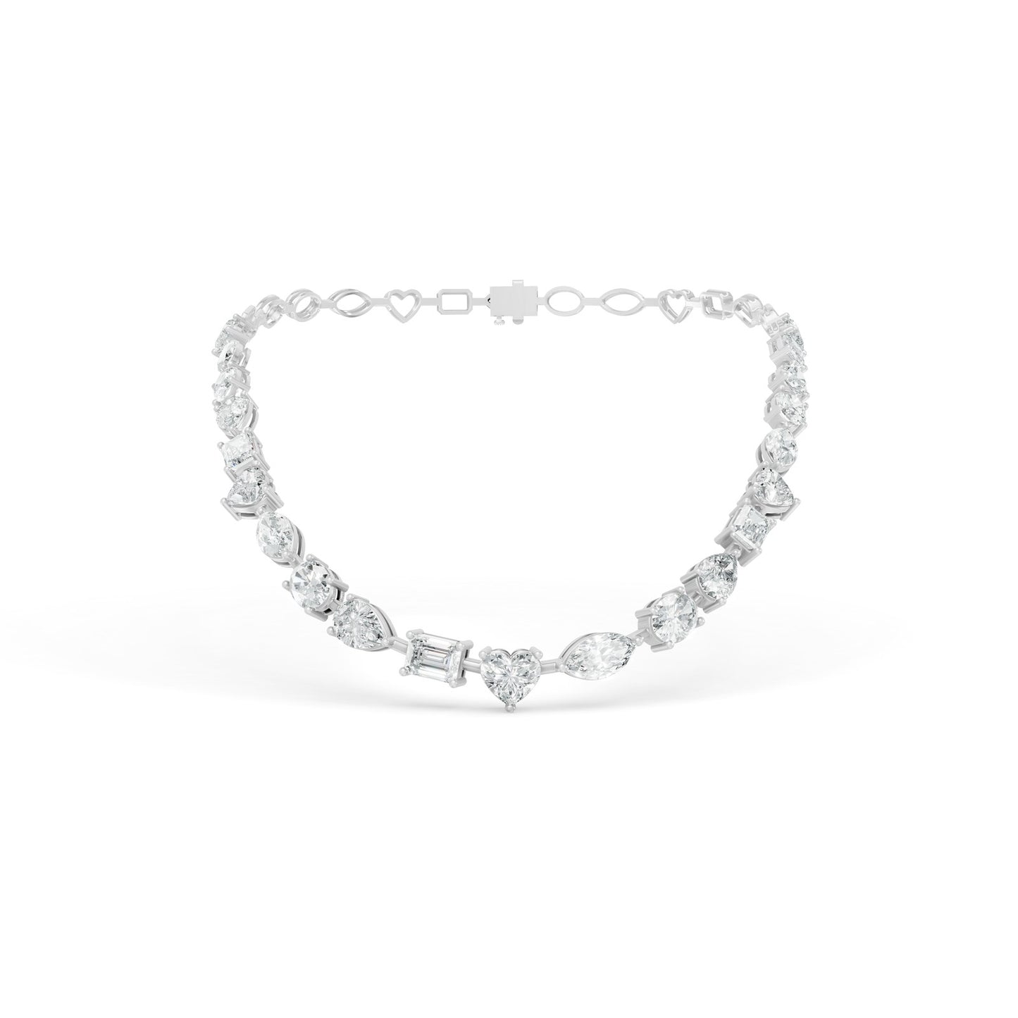 26.62 CTW 14K White Gold Diamond Tennis Necklace