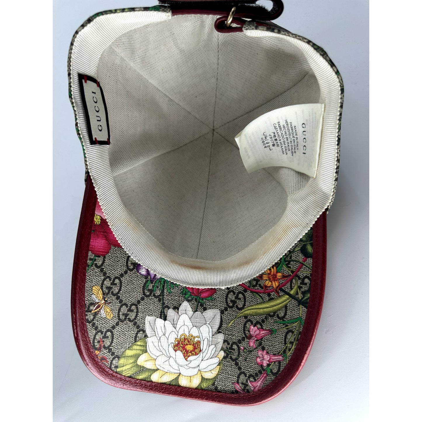 Gucci GG Coated Canvas Floral Print Baseball Hat