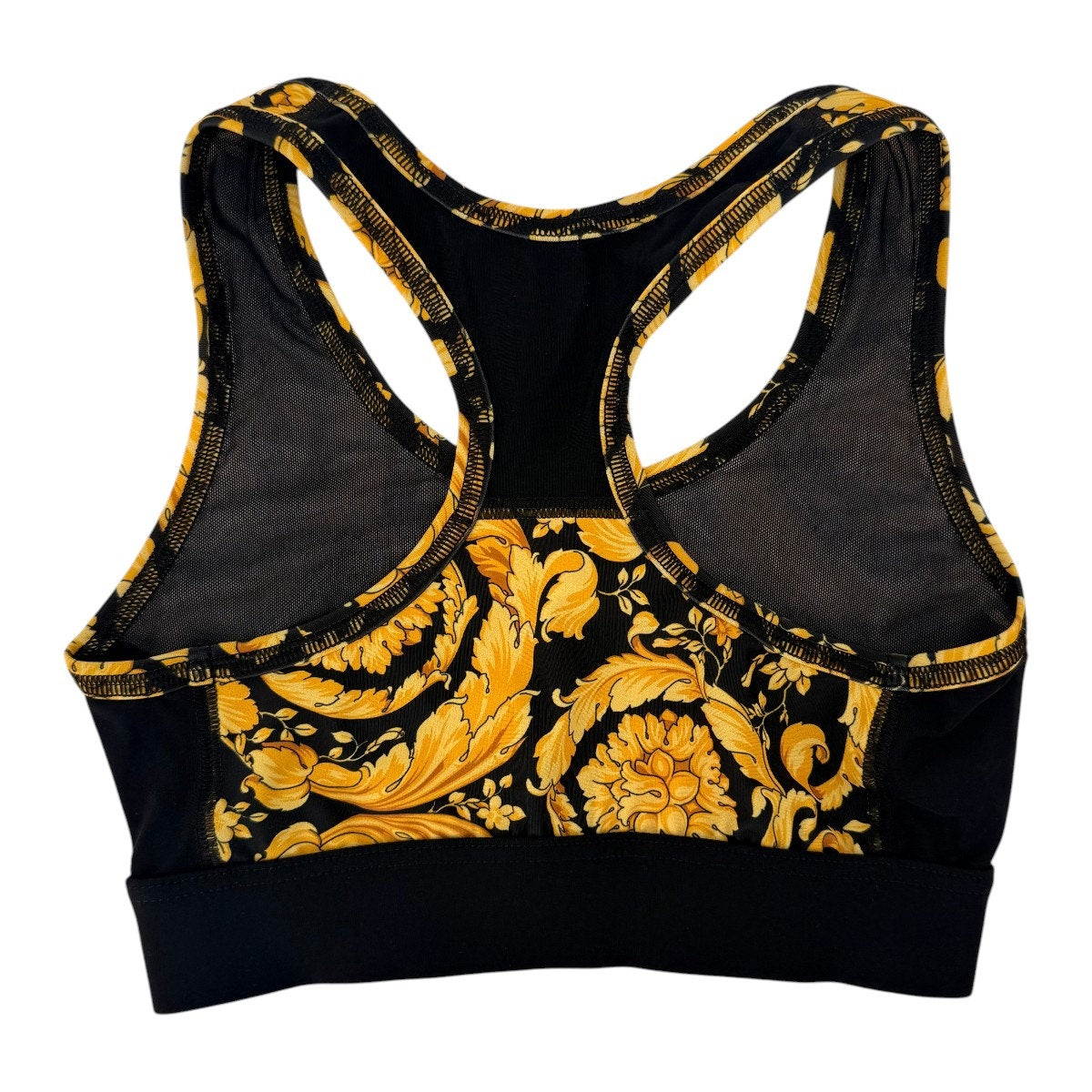 Versace Barocco Print Racerback Pullover Sports Bra
