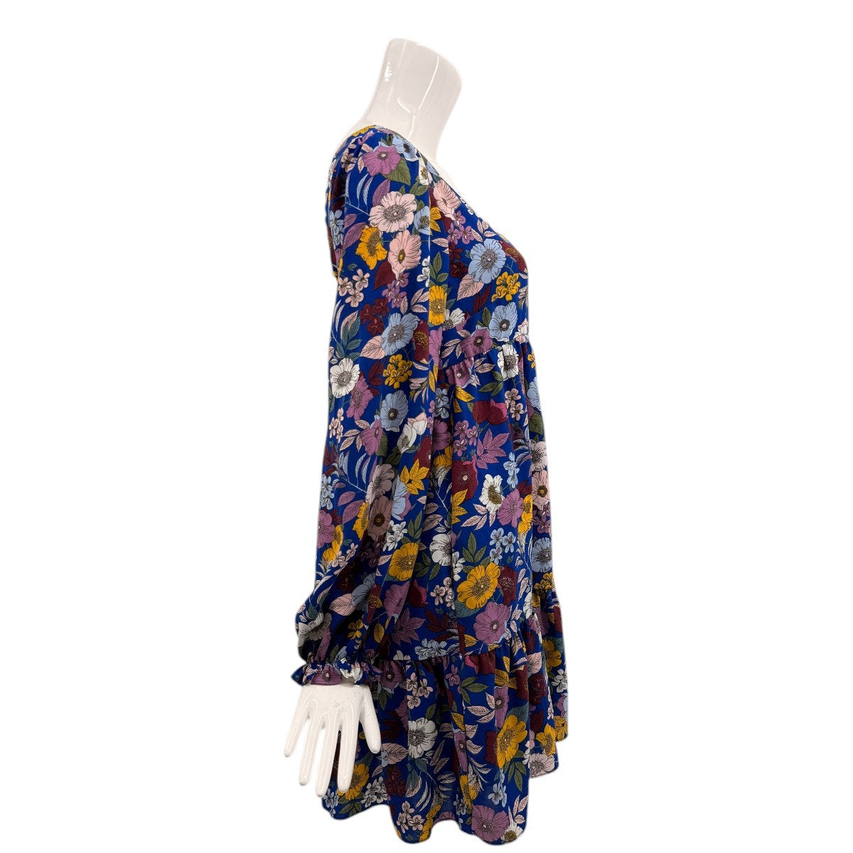 BCBG Generation Floral Print Square Neck Casual Mini Dress
