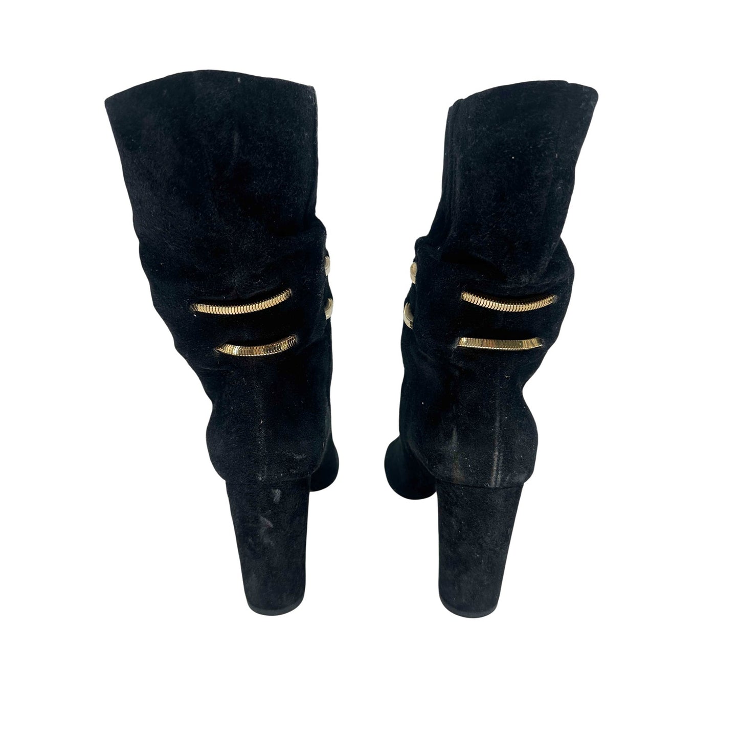 Jimmy Choo Suede Open Toe Mysen Ankle Booties Boots