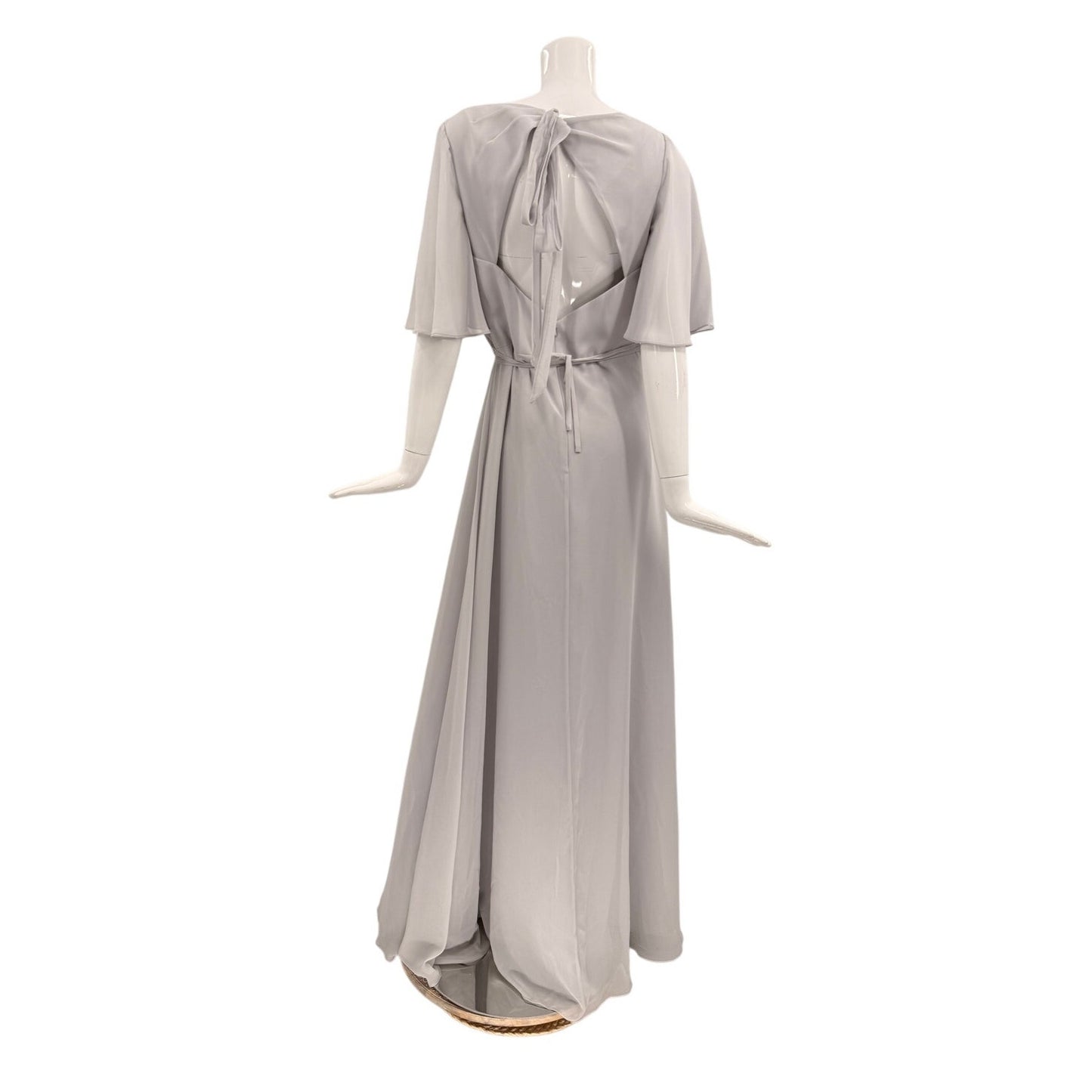Marchesa Notte Bridesmaid Rome Draped Sleeve Rear Cutout Maxi Gown