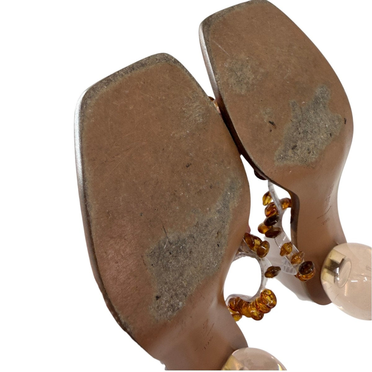 Cult Gaia Bead Embelished Clio Round Sphere Heel Sandals