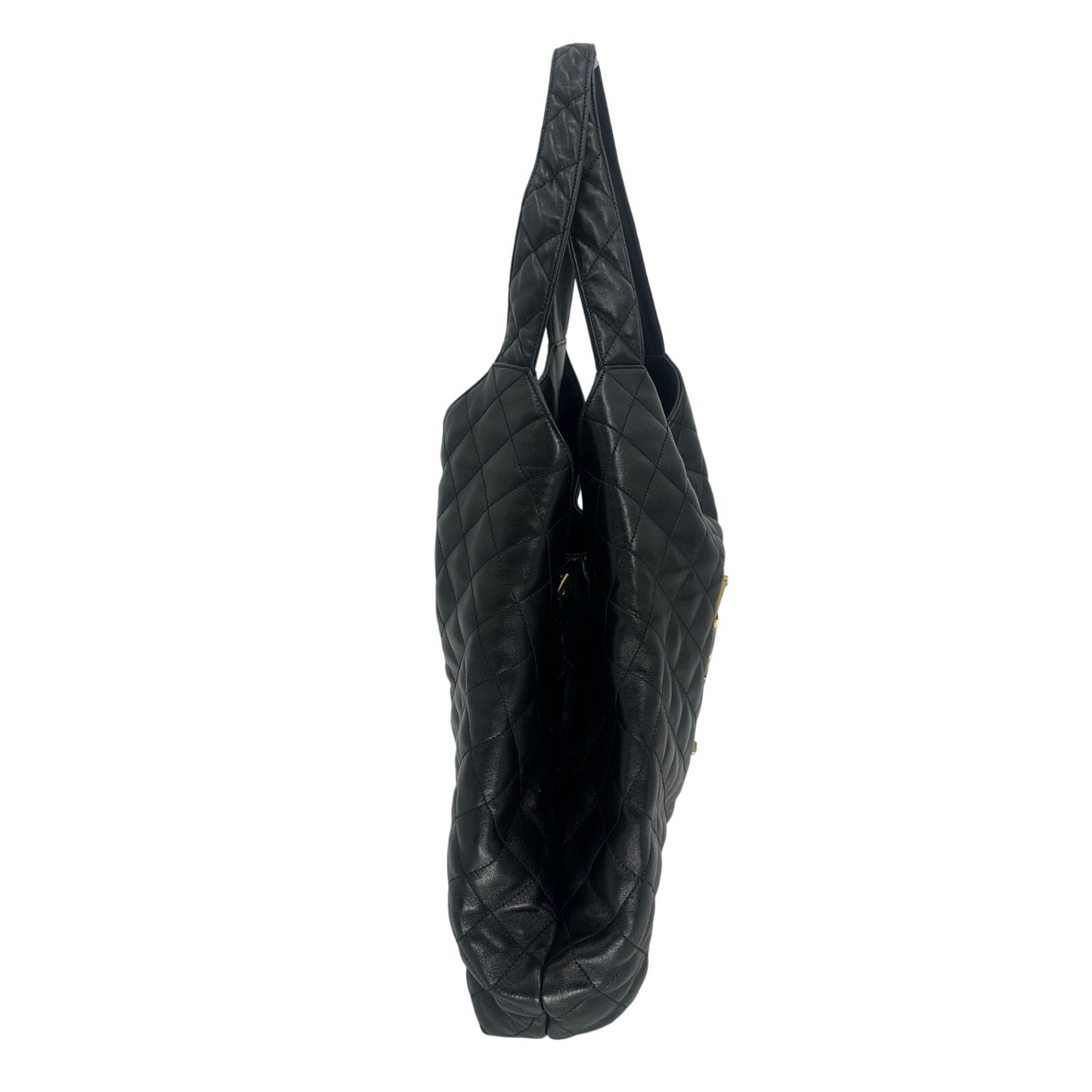Yves Saint Laurent Leather Quilted Icare Shopping Tote Bag