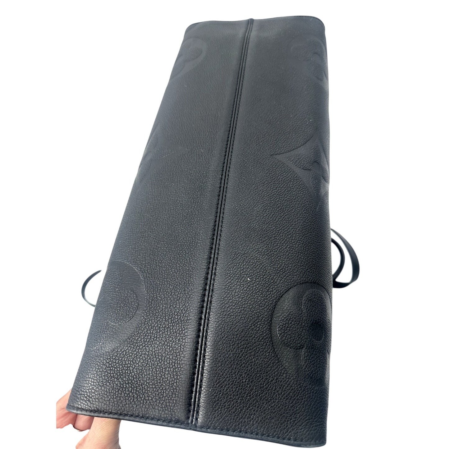 Louis Vuitton Leather Monogram OnTheGo GM Tote Bag Black