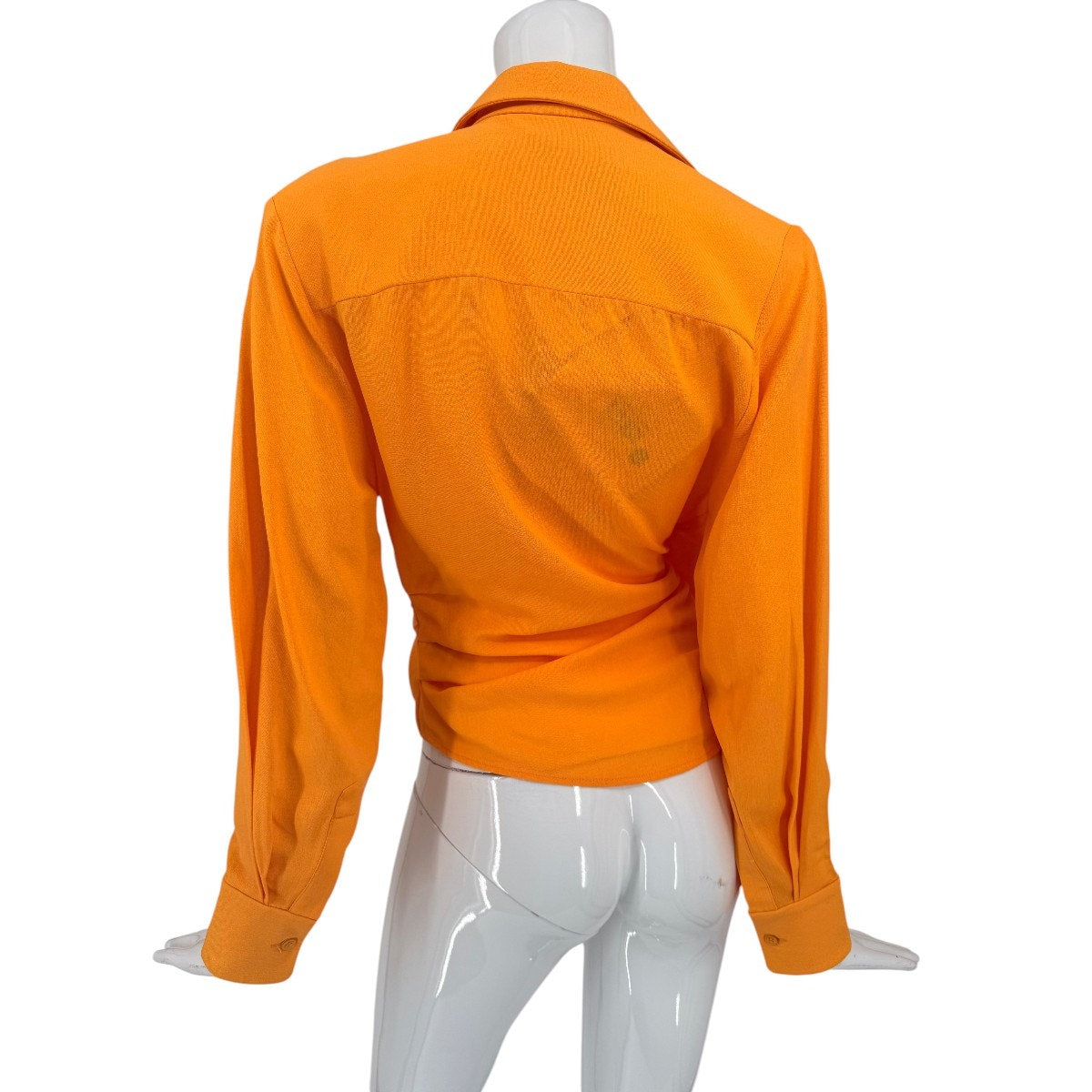 Jacquemus La Chemise Bahia Front Knot Long Sleeve Shirt