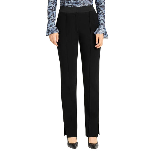 Cinq à Sept Black Alliston Pleated Straight Leg Finn Pants Women's