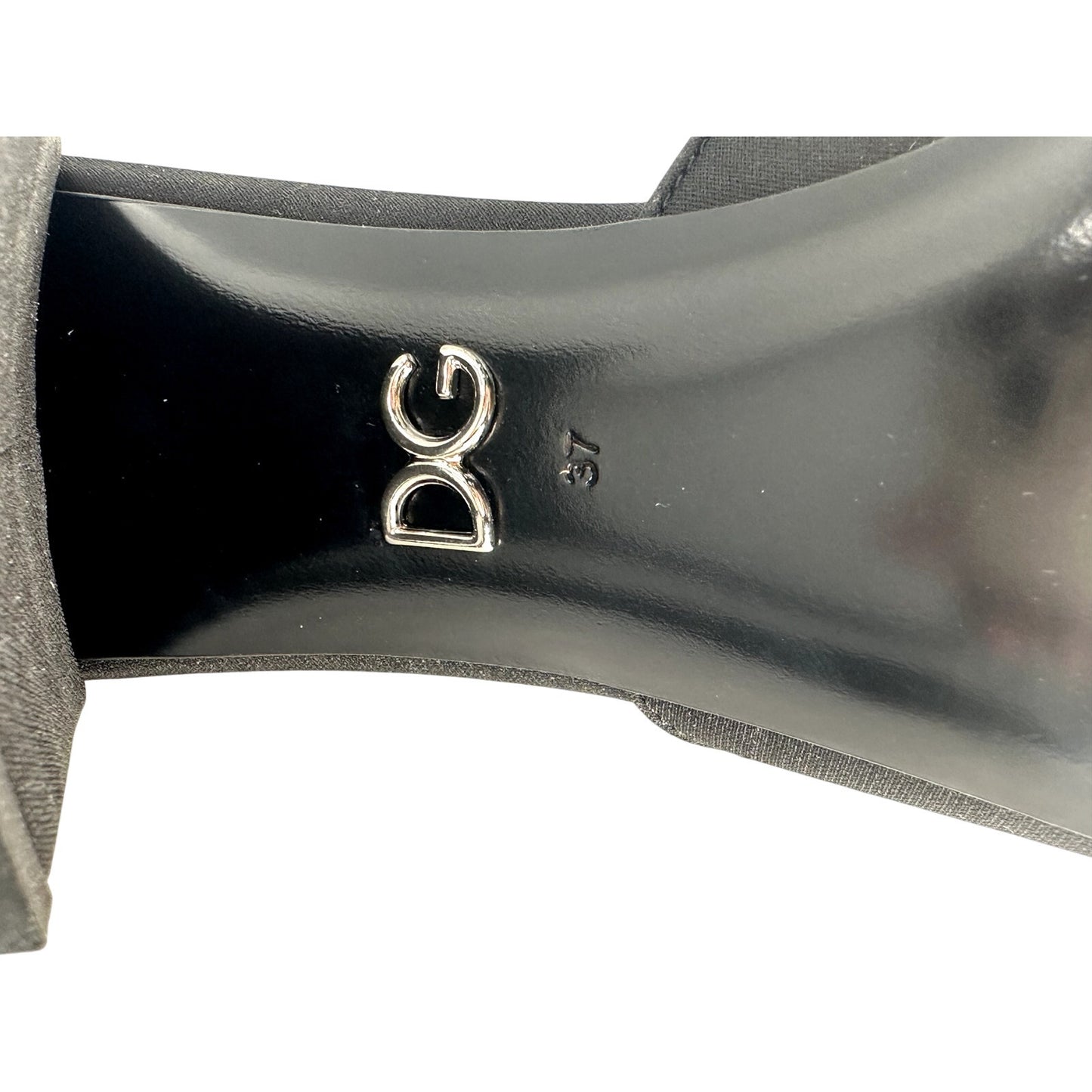 Dolce & Gabbana Satin Floral Print Crystal Low Heel Slide Sandals