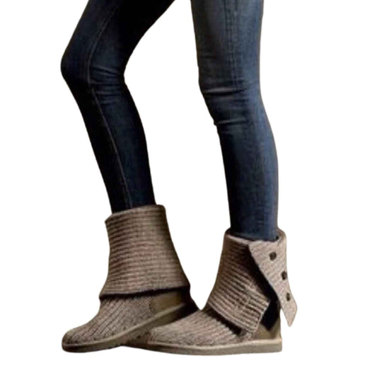 UGG Woven Classic Cardy Tall Foldover Knit Winter Boots