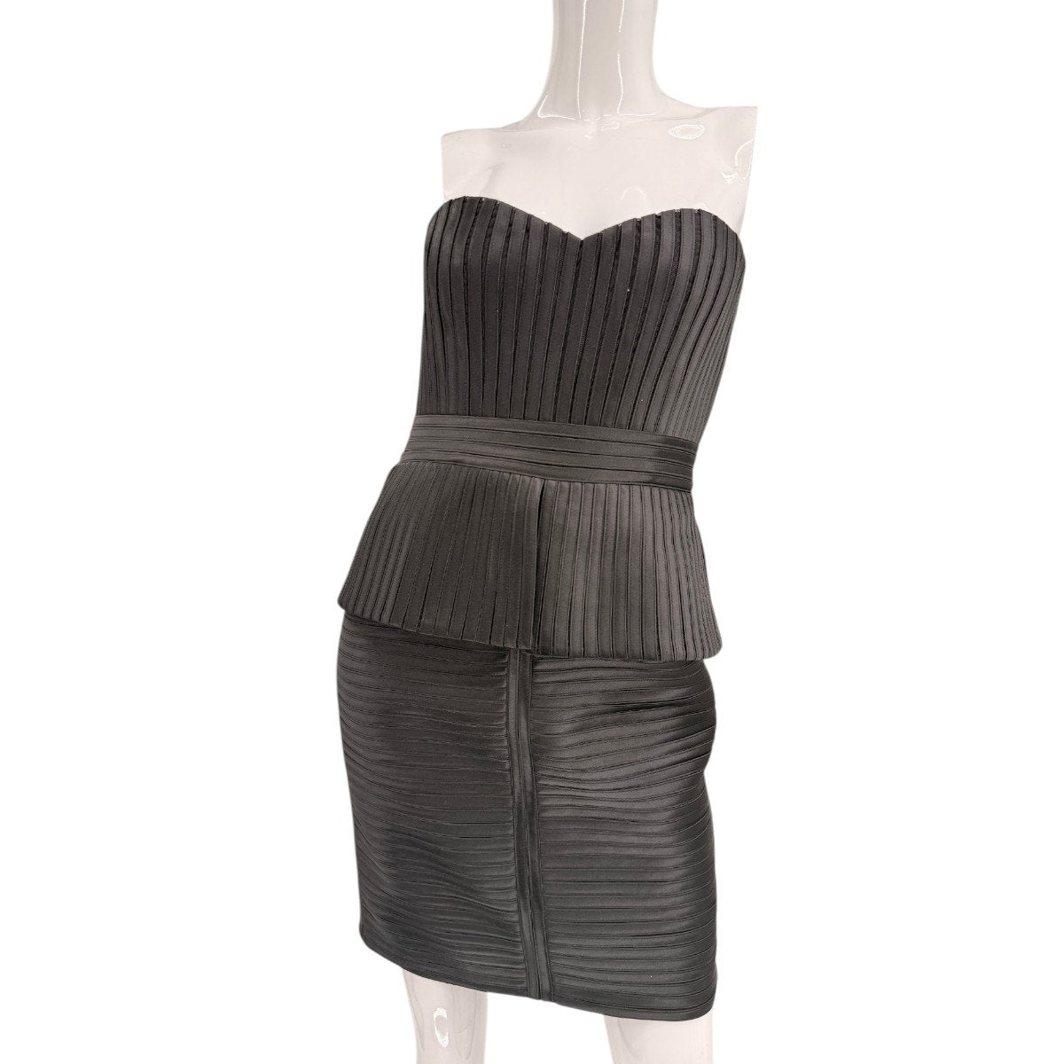 BCBGMaxazria Karina Strapless Peplum Mini Dress