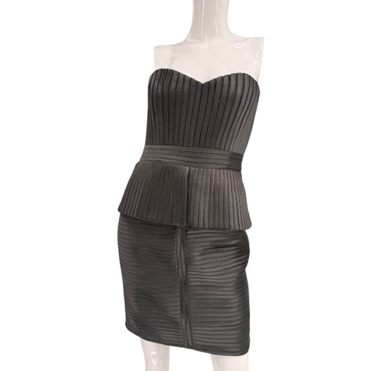 BCBGMaxazria Karina Strapless Peplum Mini Dress