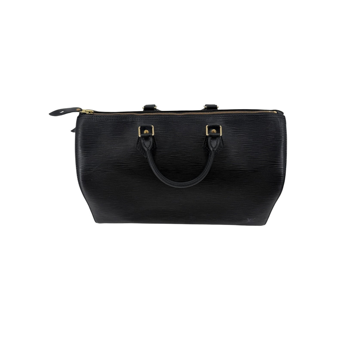 Louis Vuitton Epi Leather Speedy 35 Black Noir Top Handle Bag Vintage
