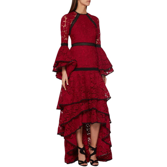 ALEXIS Laurel Tiered Guipure Lace Gown Maxi Dress