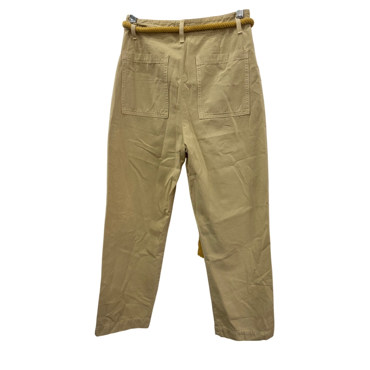 The Great Washed Safari Brown Cotton The Voyager Rope Belt Crop Pants Women's