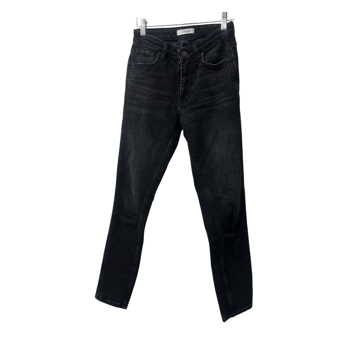 Anine Bing Beck High Rise Skinny Jeans Iron Gray Women's Size 24