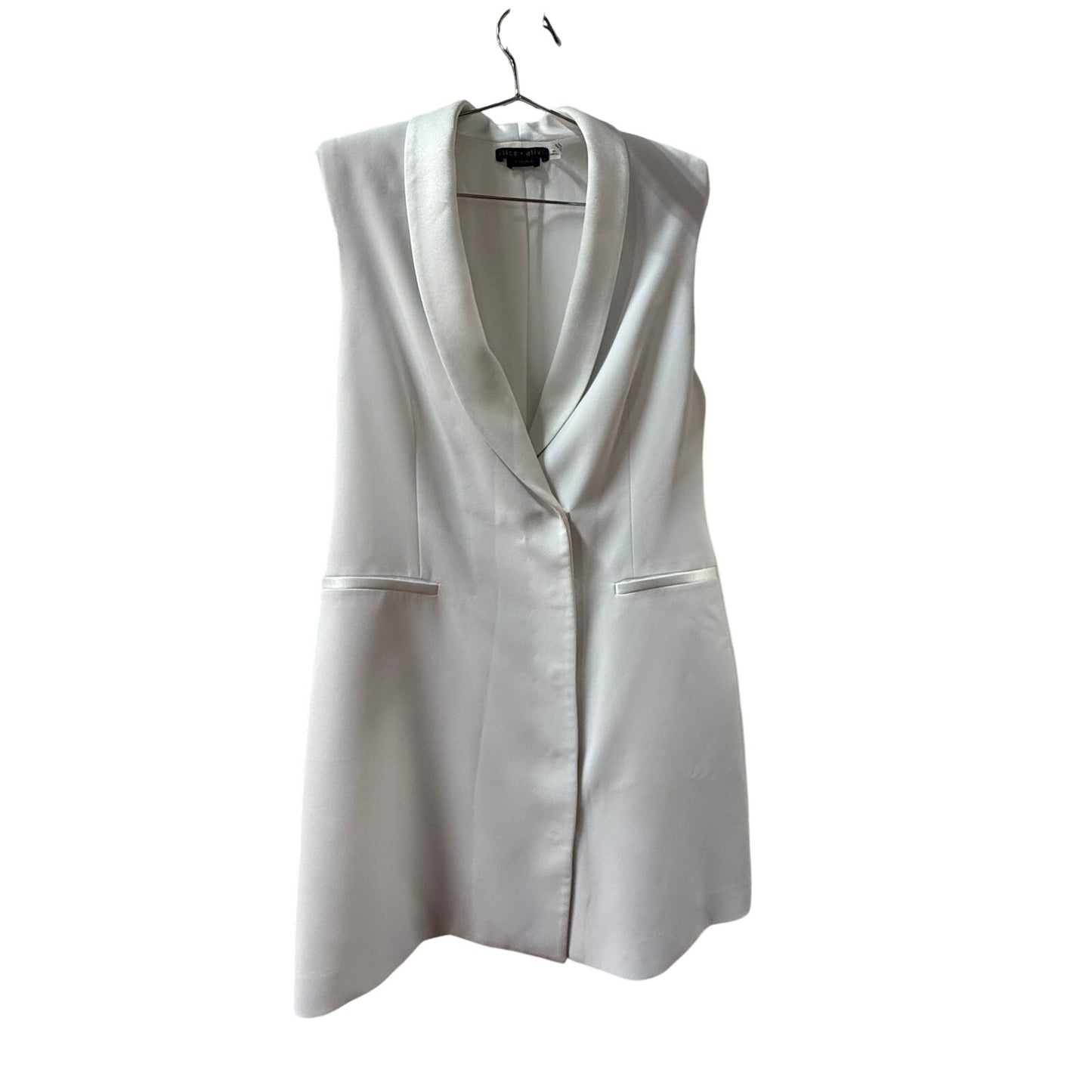 Alice + Olivia Valentina Sleeveless Tuxedo Blazer Mini Dress
