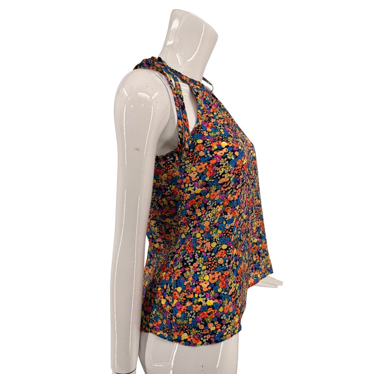 Rebecca Taylor Silk Confetti Floral Halter Top