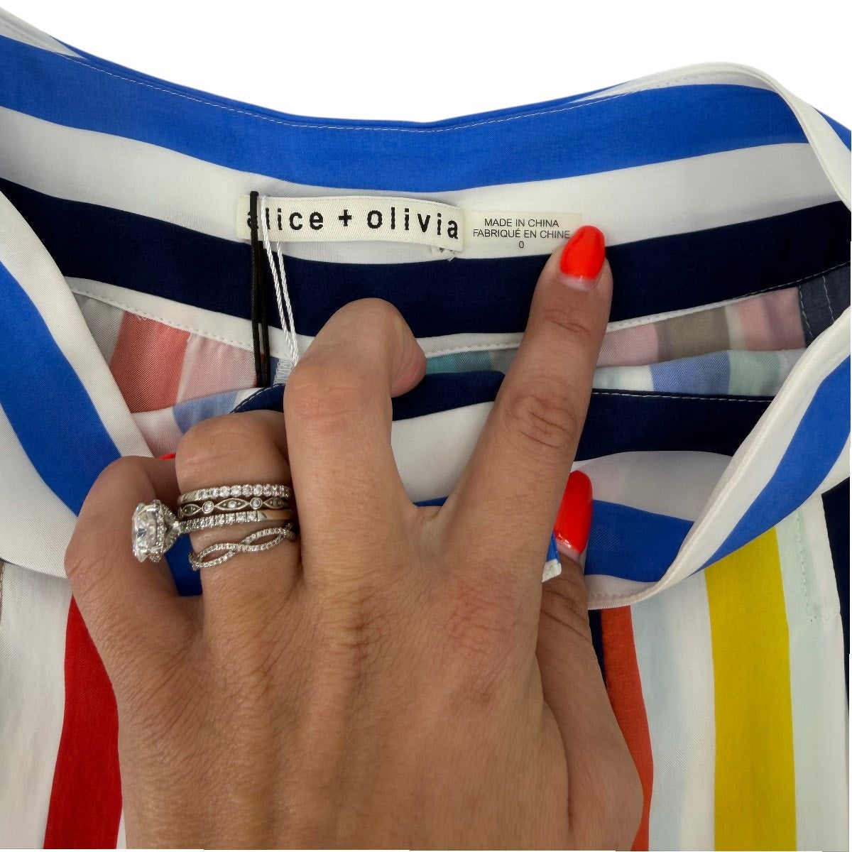 Alice + Olivia Rainbow Stripe Pleated High Waisted Flutter Shorts