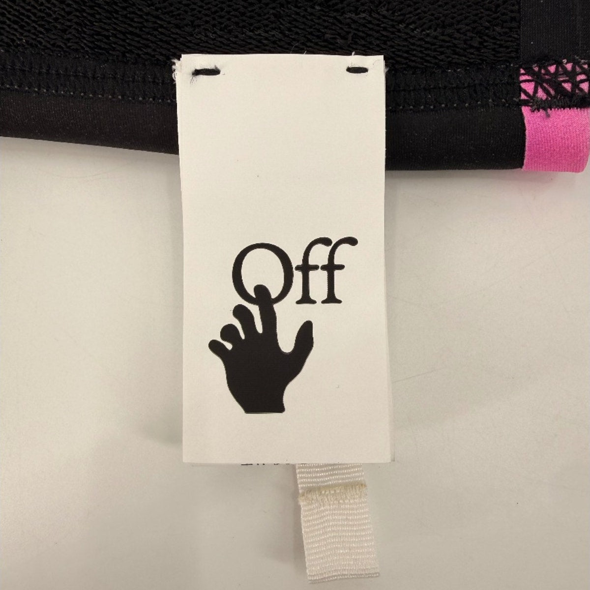 Off-White Liquid Melt Logo Print Racerback Sports Bra Black Pink Women's Size XS