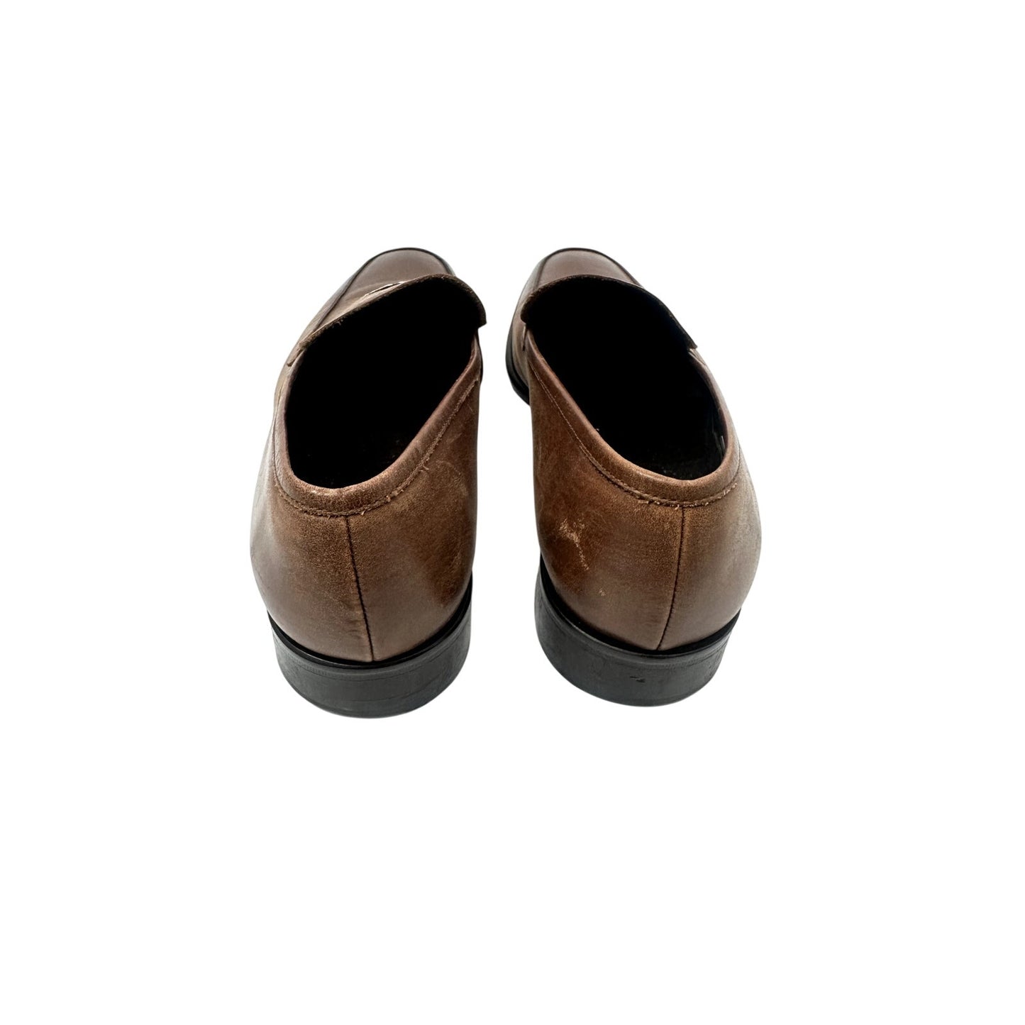 Roberto Cavalli Leather Logo Accent Slip On Loafers Flats